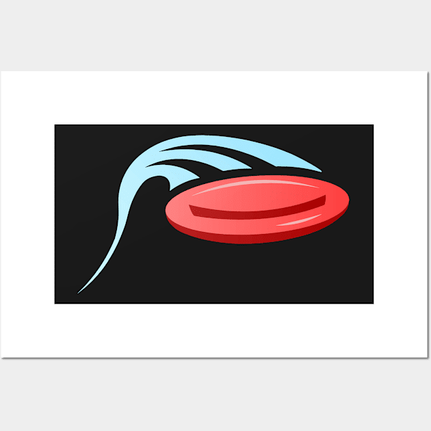 Red Frisbee Illustration Wall Art by AJ